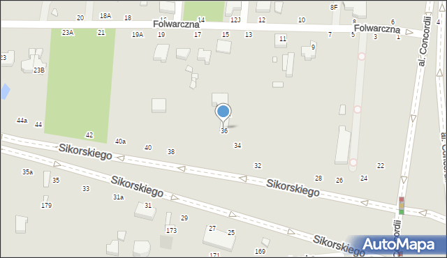 Piotrków Trybunalski, Aleje Sikorskiego Władysława, gen., 36, mapa Piotrków Trybunalski