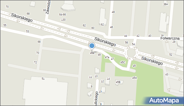 Piotrków Trybunalski, Aleje Sikorskiego Władysława, gen., 49a, mapa Piotrków Trybunalski
