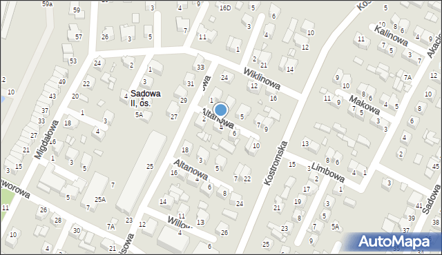 Piotrków Trybunalski, Altanowa, 4, mapa Piotrków Trybunalski