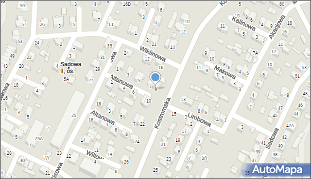 Piotrków Trybunalski, Altanowa, 9, mapa Piotrków Trybunalski