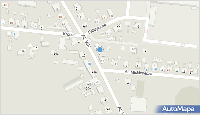 Pleszew, Aleje Wojska Polskiego, 13a, mapa Pleszew