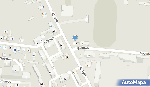 Pleszew, Aleje Wojska Polskiego, 17a, mapa Pleszew