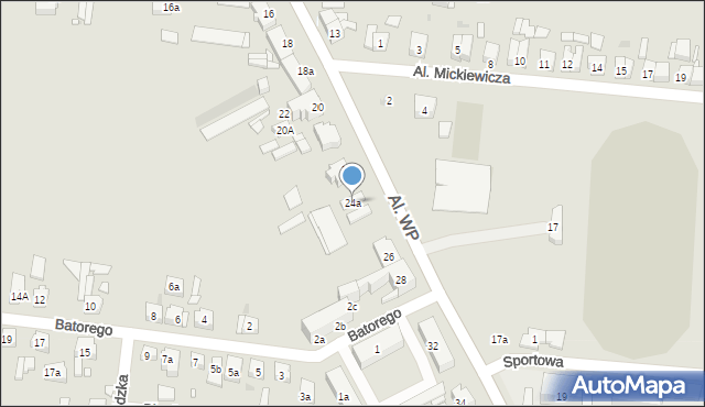 Pleszew, Aleje Wojska Polskiego, 24a, mapa Pleszew