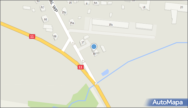 Pleszew, Aleje Wojska Polskiego, 39, mapa Pleszew