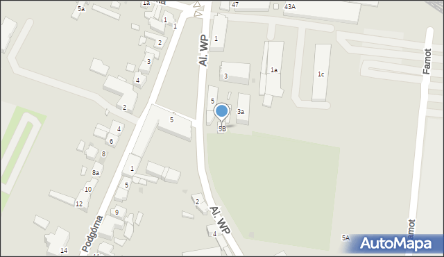 Pleszew, Aleje Wojska Polskiego, 5B, mapa Pleszew