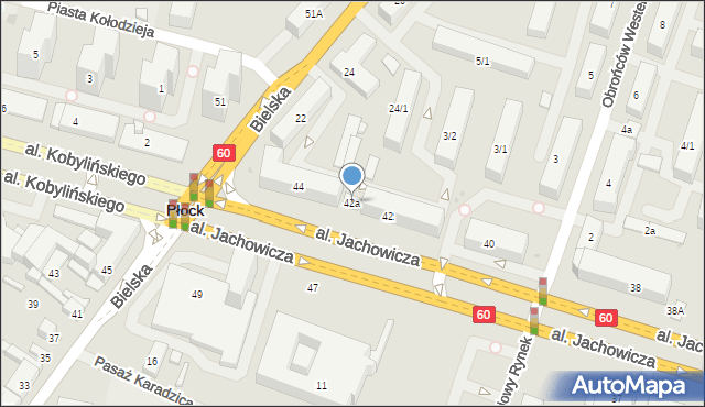 Płock, Aleja Jachowicza Stanisława, 42a, mapa Płock