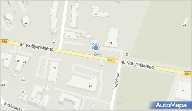 Płock, Aleja Kobylińskiego Floriana, 30b, mapa Płock