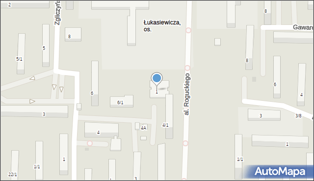 Płock, Aleja Roguckiego Antoniego, 1, mapa Płock