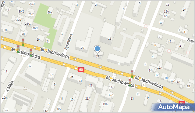 Płock, Aleja Jachowicza Stanisława, 18, mapa Płock