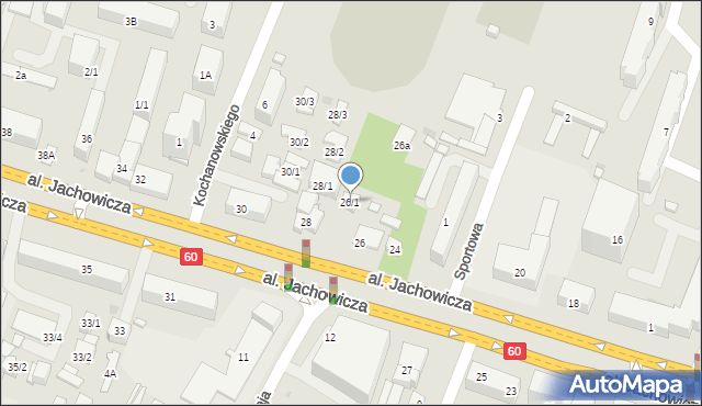 Płock, Aleja Jachowicza Stanisława, 26/1, mapa Płock