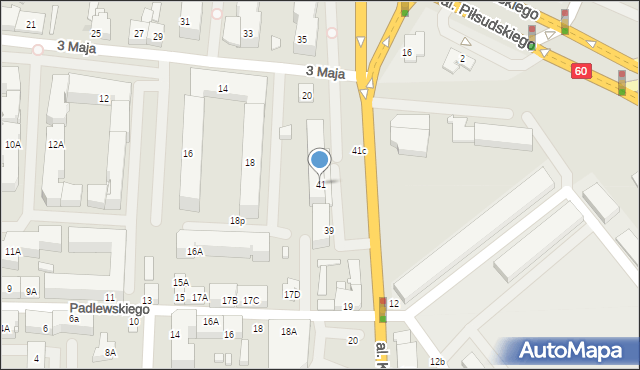 Płock, Aleja Kilińskiego Jana, płk., 41, mapa Płock