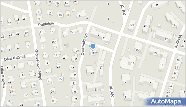 Płock, Aleja Armii Krajowej, 19, mapa Płock