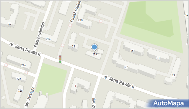 Płock, Aleja Jana Pawła II, 23A, mapa Płock