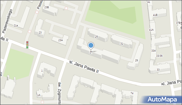 Płock, Aleja Jana Pawła II, 27, mapa Płock
