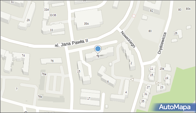 Płock, Aleja Jana Pawła II, 78, mapa Płock