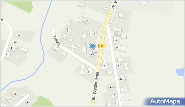 Pludry, Aleja Wyzwolenia, 10, mapa Pludry