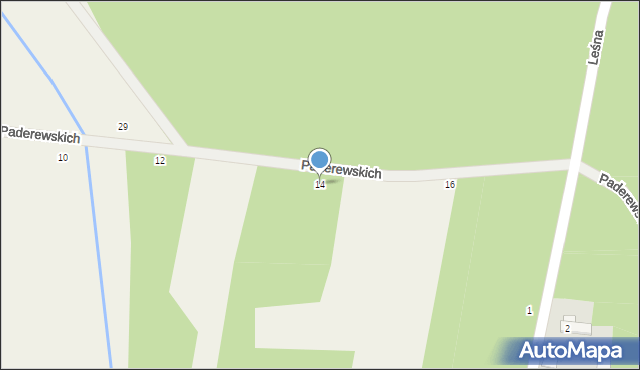 Pogorzelec, Aleja Paderewskich Haliny i Ignacego, 14, mapa Pogorzelec