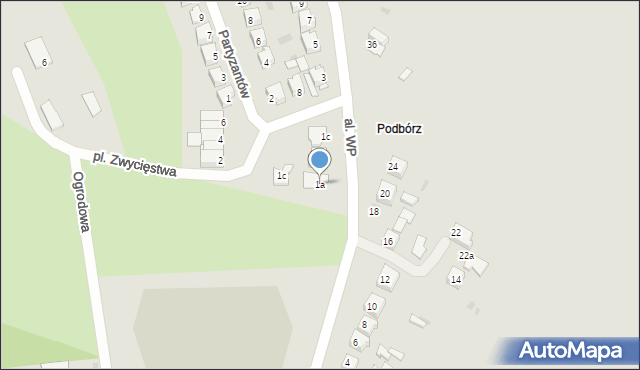 Poniatowa, Aleja Wojska Polskiego, 1a, mapa Poniatowa