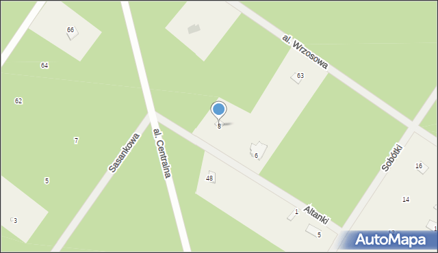 Popowo-Letnisko, Altanki, 8, mapa Popowo-Letnisko