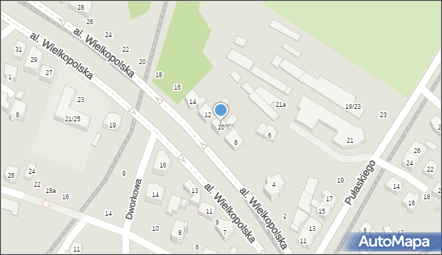 Poznań, Aleja Wielkopolska, 10, mapa Poznania