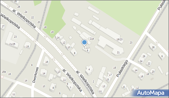 Poznań, Aleja Wielkopolska, 6a, mapa Poznania