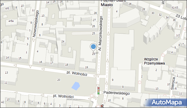 Poznań, Aleje Marcinkowskiego Karola, 23, mapa Poznania