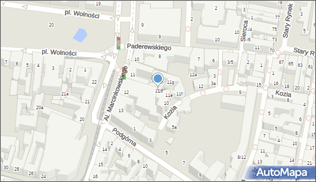 Poznań, Aleje Marcinkowskiego Karola, 11d, mapa Poznania