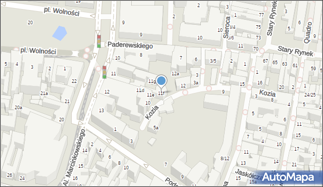 Poznań, Aleje Marcinkowskiego Karola, 11f, mapa Poznania