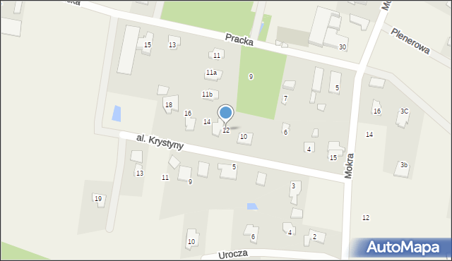 Prace Duże, Aleja Krystyny, 12, mapa Prace Duże