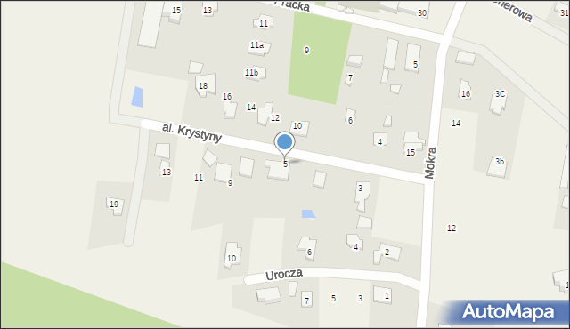 Prace Duże, Aleja Krystyny, 5, mapa Prace Duże