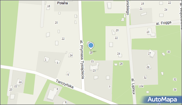 Prace Duże, Aleja Prymasa Tysiąclecia, 19, mapa Prace Duże