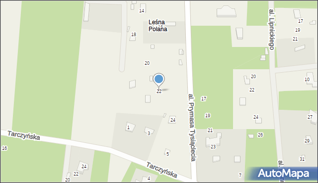 Prace Duże, Aleja Prymasa Tysiąclecia, 22, mapa Prace Duże