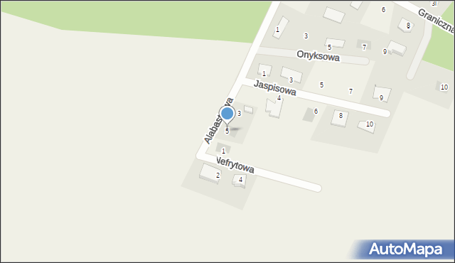 Prądki, Alabastrowa, 5, mapa Prądki