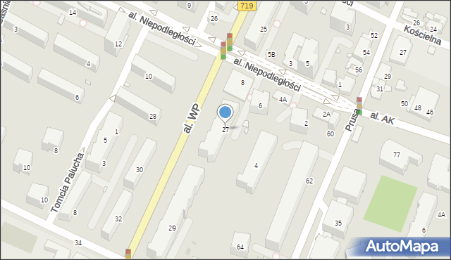 Pruszków, Aleja Wojska Polskiego, 27, mapa Pruszków