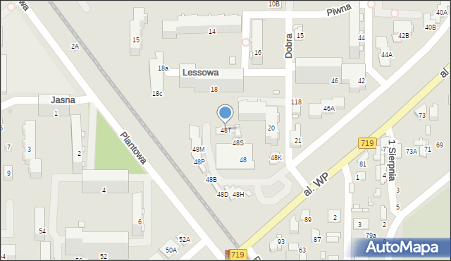 Pruszków, Aleja Wojska Polskiego, 48T, mapa Pruszków