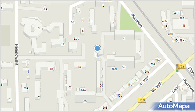 Pruszków, Aleja Wojska Polskiego, 54, mapa Pruszków