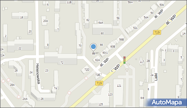 Pruszków, Aleja Wojska Polskiego, 68, mapa Pruszków