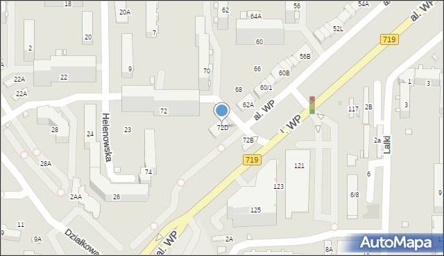 Pruszków, Aleja Wojska Polskiego, 72D, mapa Pruszków