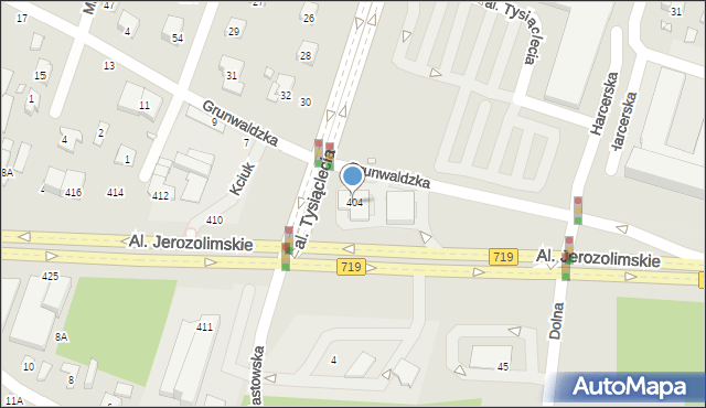 Pruszków, Aleje Jerozolimskie, 404, mapa Pruszków