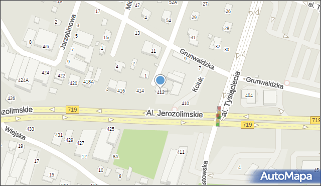 Pruszków, Aleje Jerozolimskie, 412, mapa Pruszków