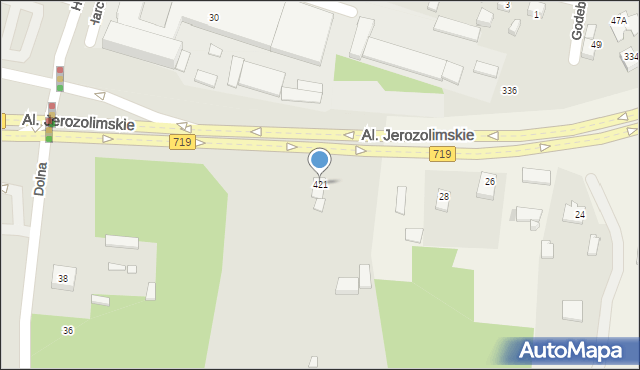 Pruszków, Aleje Jerozolimskie, 421, mapa Pruszków