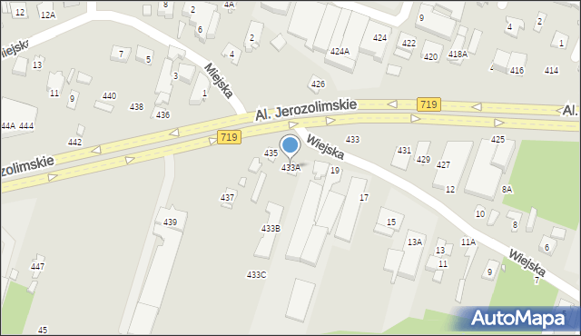 Pruszków, Aleje Jerozolimskie, 433A, mapa Pruszków