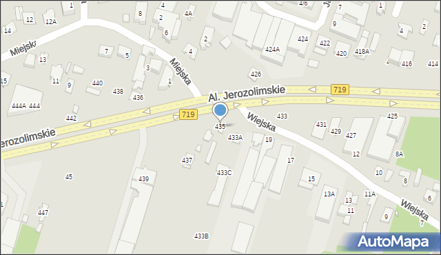 Pruszków, Aleje Jerozolimskie, 435, mapa Pruszków