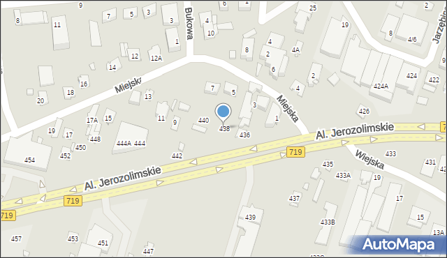 Pruszków, Aleje Jerozolimskie, 438, mapa Pruszków