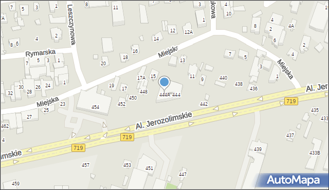 Pruszków, Aleje Jerozolimskie, 444A, mapa Pruszków