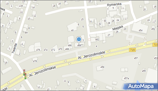 Pruszków, Aleje Jerozolimskie, 464, mapa Pruszków