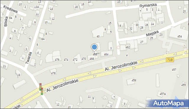 Pruszków, Aleje Jerozolimskie, 466, mapa Pruszków