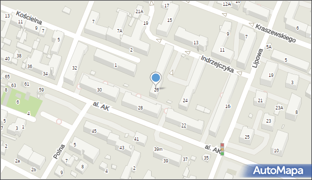 Pruszków, Aleja Armii Krajowej, 26, mapa Pruszków
