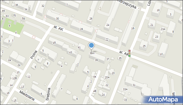 Pruszków, Aleja Armii Krajowej, 39m, mapa Pruszków
