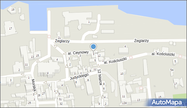 Puck, Aleja Ceynowy, 1, mapa Puck